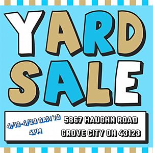 Yard sale photo in Grove City, OH