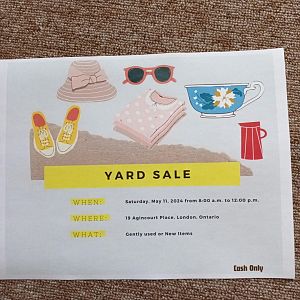 Yard sale photo in London, ON
