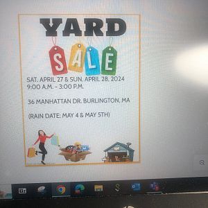 Yard sale photo in Burlington, MA