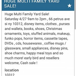 Yard sale photo in Staten Island, NY