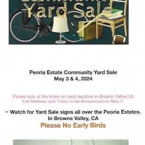 Yard sale photo in Browns Valley, CA