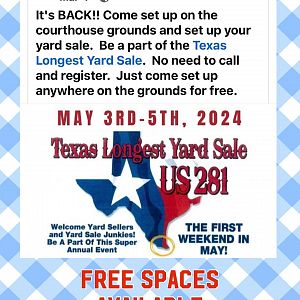Yard sale photo in Blanco, TX