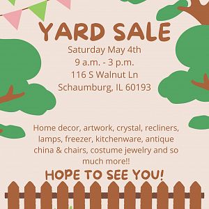 Yard sale photo in Schaumburg, IL