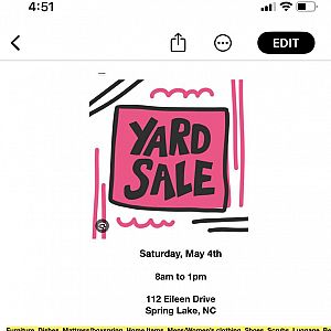Yard sale photo in Spring Lake, NC