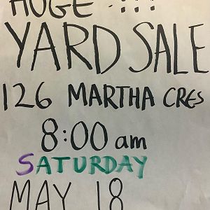 Yard sale photo in Bolton, ON
