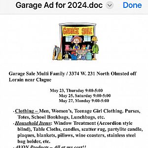 Yard sale photo in North Olmsted, OH