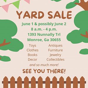 Yard sale photo in Monroe, GA