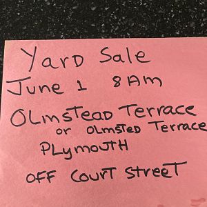 Yard sale photo in Plymouth, MA