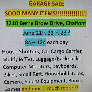 Yard sale photo in Chalfont, PA
